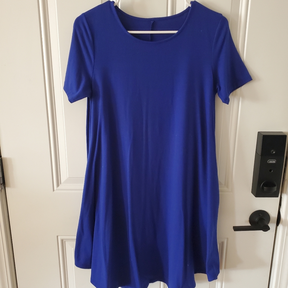 Royal blue tent dress